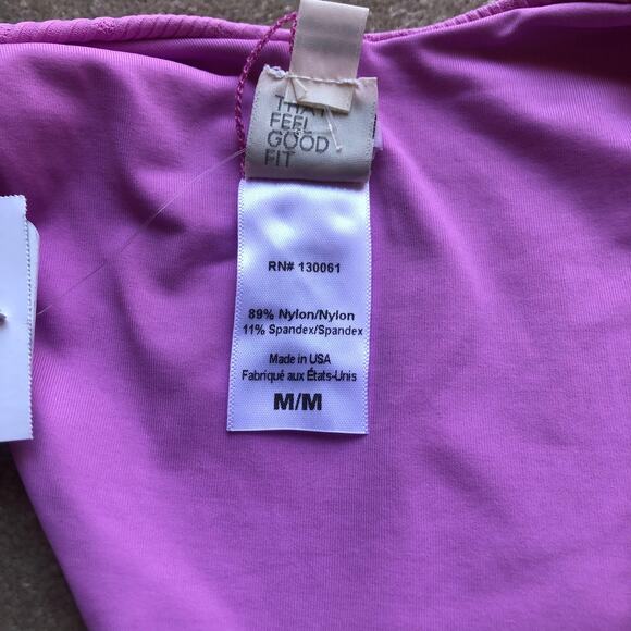 L Space Monica Wise Cabana Pink Ribbed Bikini Bottom Women's Size Medium NWT - Picture 7 of 11